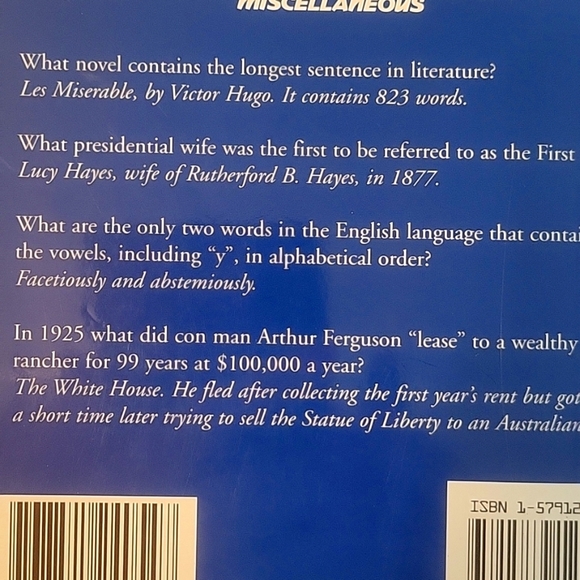5087 Know It All Weird and Wacky Trivia Questions and Answers - Picture 3 of 4